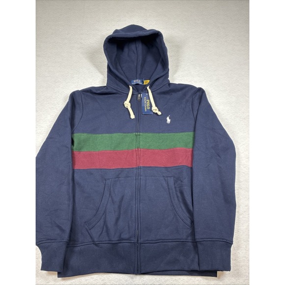 Polo Ralph Lauren Other - NWT Polo Ralph Lauren Lspohood M2 Hoodie Knit Navy Color Block Pullover Full Zip